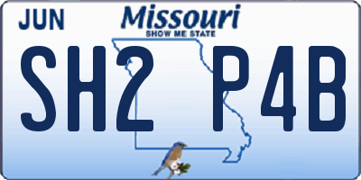 MO license plate SH2P4B