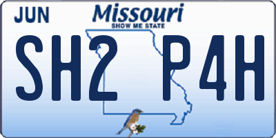 MO license plate SH2P4H