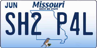 MO license plate SH2P4L