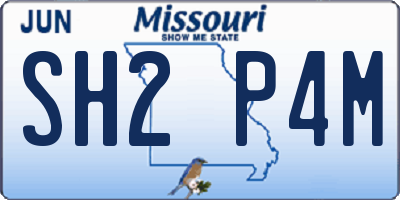 MO license plate SH2P4M