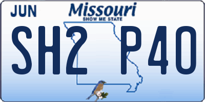 MO license plate SH2P4O