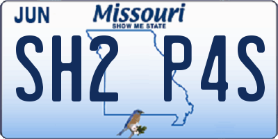 MO license plate SH2P4S