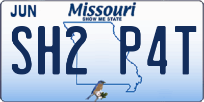 MO license plate SH2P4T