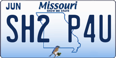 MO license plate SH2P4U