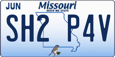 MO license plate SH2P4V
