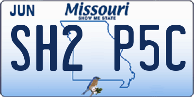 MO license plate SH2P5C