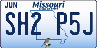 MO license plate SH2P5J