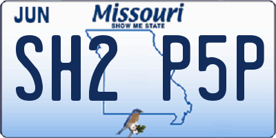 MO license plate SH2P5P