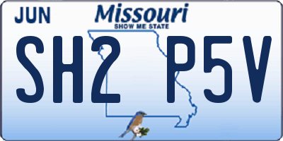 MO license plate SH2P5V