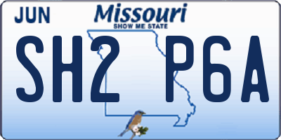 MO license plate SH2P6A