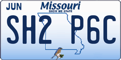 MO license plate SH2P6C