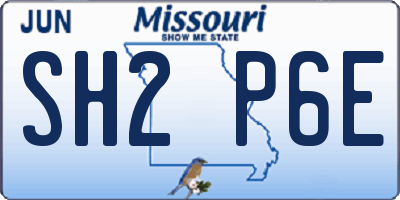 MO license plate SH2P6E