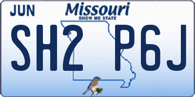 MO license plate SH2P6J