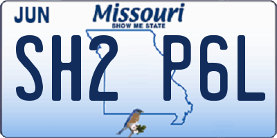 MO license plate SH2P6L