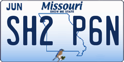 MO license plate SH2P6N