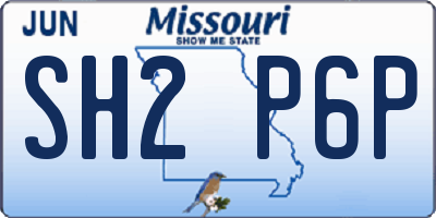 MO license plate SH2P6P