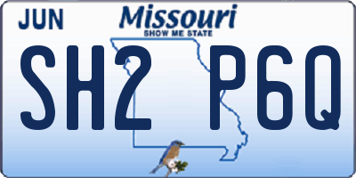 MO license plate SH2P6Q