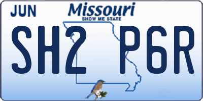 MO license plate SH2P6R