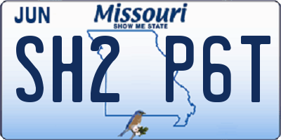 MO license plate SH2P6T