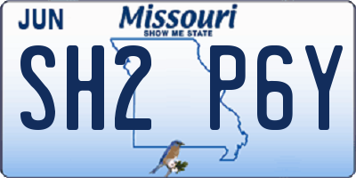 MO license plate SH2P6Y