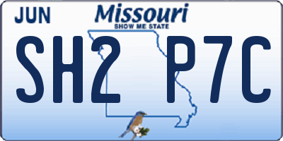 MO license plate SH2P7C