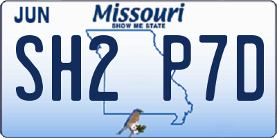 MO license plate SH2P7D