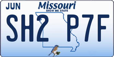 MO license plate SH2P7F