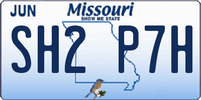 MO license plate SH2P7H
