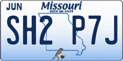 MO license plate SH2P7J