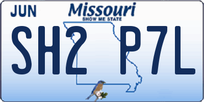 MO license plate SH2P7L