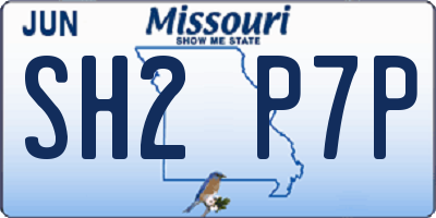MO license plate SH2P7P