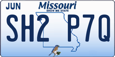 MO license plate SH2P7Q