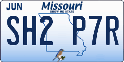 MO license plate SH2P7R