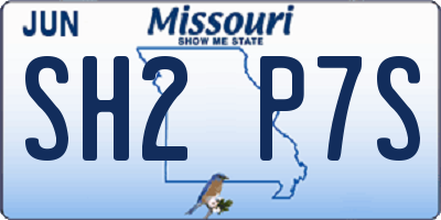 MO license plate SH2P7S