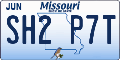 MO license plate SH2P7T