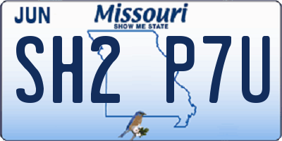 MO license plate SH2P7U