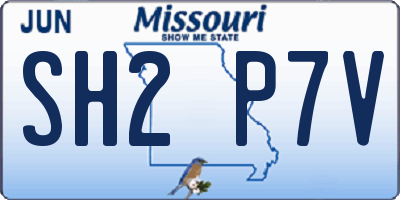 MO license plate SH2P7V