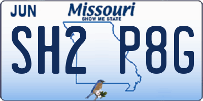 MO license plate SH2P8G