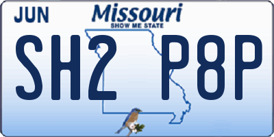 MO license plate SH2P8P
