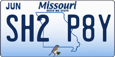 MO license plate SH2P8Y