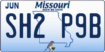 MO license plate SH2P9B