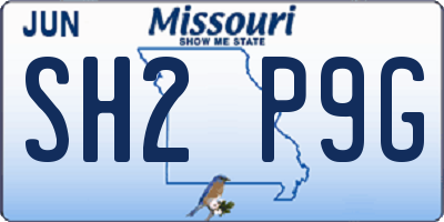 MO license plate SH2P9G