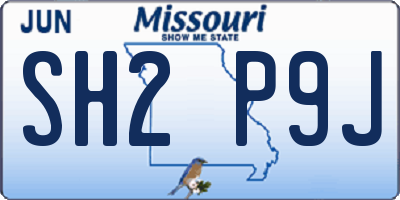 MO license plate SH2P9J