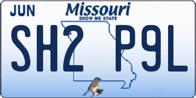 MO license plate SH2P9L