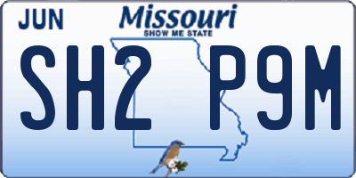 MO license plate SH2P9M