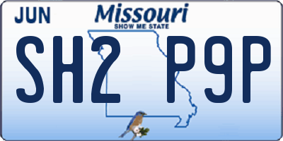 MO license plate SH2P9P