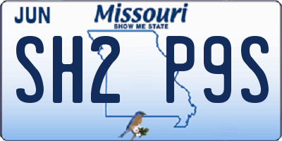 MO license plate SH2P9S