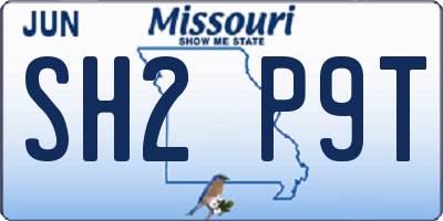 MO license plate SH2P9T