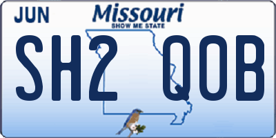 MO license plate SH2Q0B