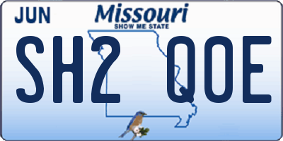 MO license plate SH2Q0E